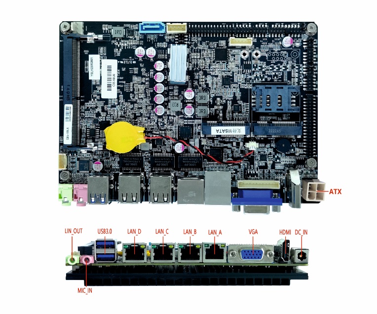 Промышленный одноплатный компьютер 4 CB5-KBU8
